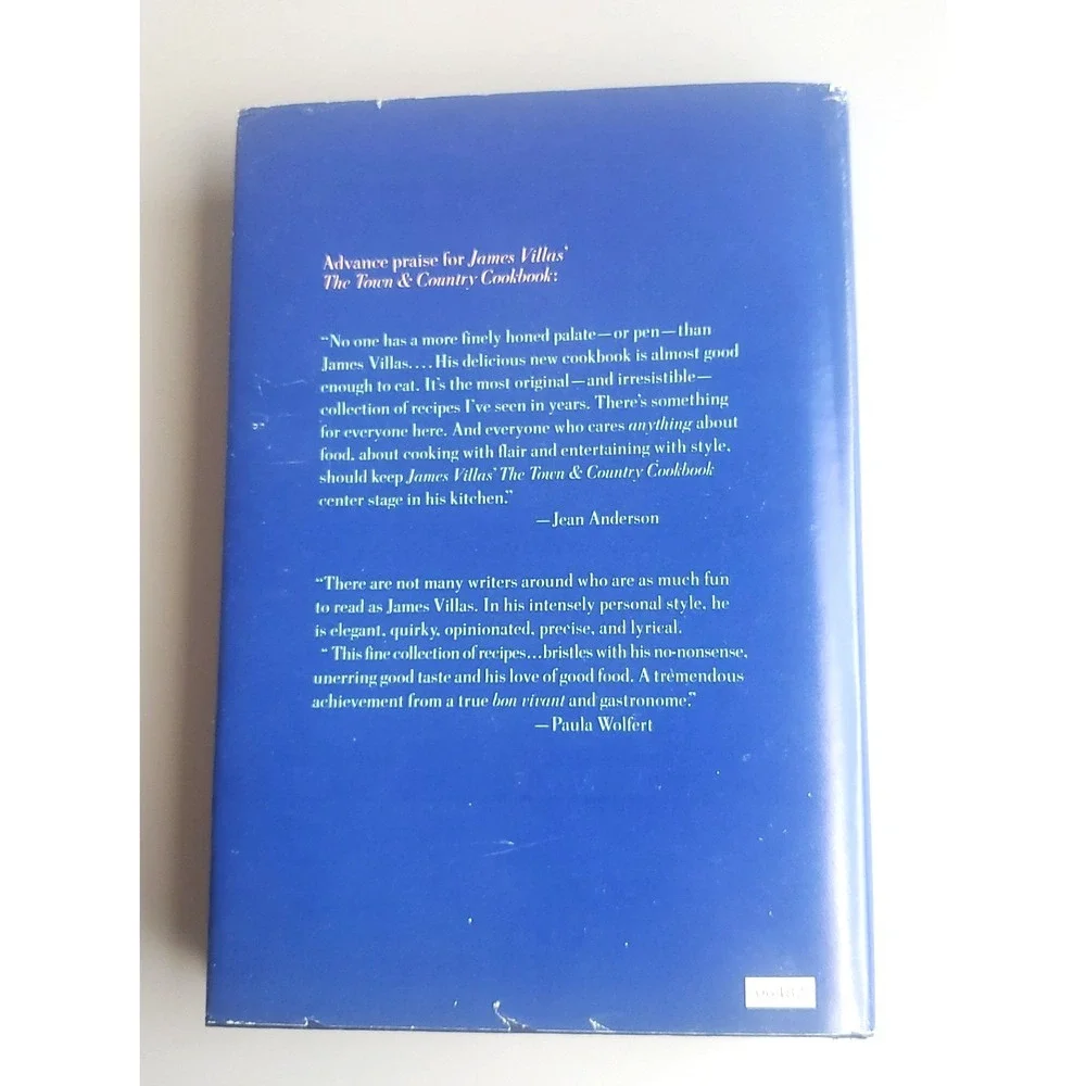 James Villas The Town & Country Cookbook First Edition 1985 NOS New